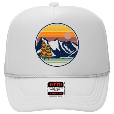 Retro Mountain Sunset Nature Trucker Hat