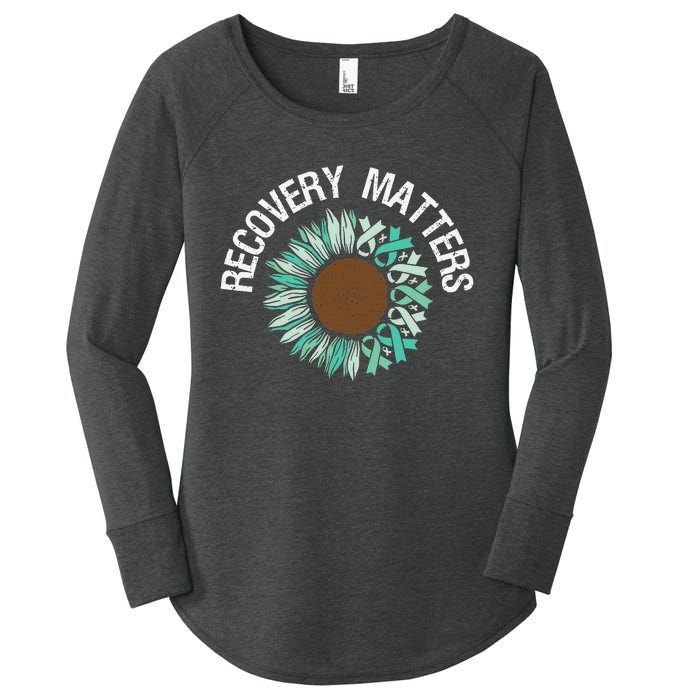 Recovery Matters Sobriety Anniversary Sober AA NA Women's Perfect Tri Tunic Long Sleeve Shirt