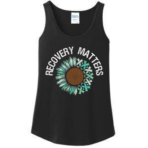 Recovery Matters Sobriety Anniversary Sober AA NA Ladies Essential Tank