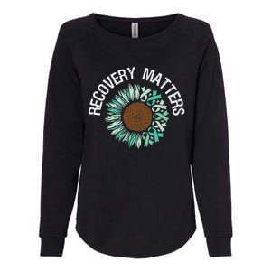 Recovery Matters Sobriety Anniversary Sober AA NA Womens California Wash Sweatshirt