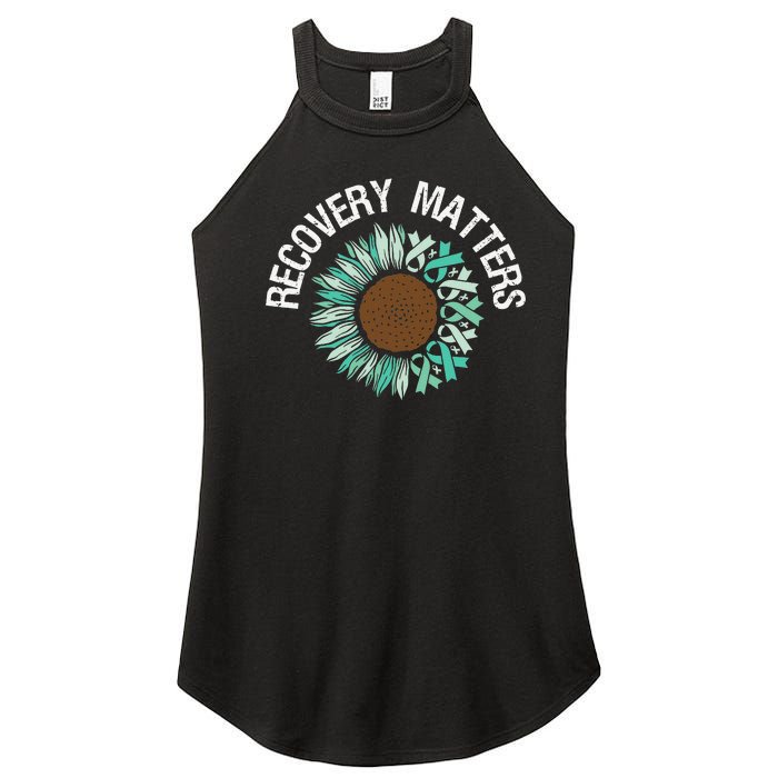 Recovery Matters Sobriety Anniversary Sober AA NA Women's Perfect Tri Rocker Tank