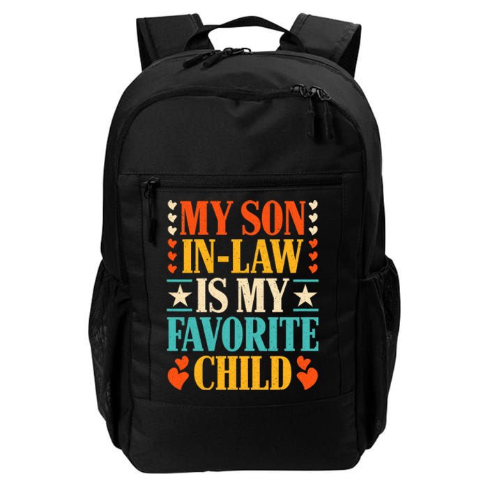 Retro My Son In Law Is My Favorite Child Funny Family Humor Daily Commute Backpack