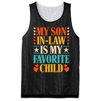 Retro My Son In Law Is My Favorite Child Funny Family Humor Mesh Reversible Basketball Jersey Tank