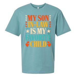 Retro My Son In Law Is My Favorite Child Funny Family Humor Sueded Cloud Jersey T-Shirt