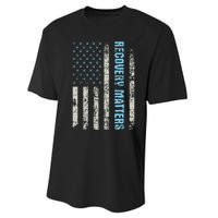 Recovery Matters Sobriety Anniversary Sober AA NA Performance Sprint T-Shirt