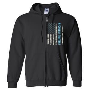 Recovery Matters Sobriety Anniversary Sober AA NA Full Zip Hoodie