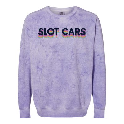 Retro Minicar Slot Car Rc Car Model Sportsman Slotcar Colorblast Crewneck Sweatshirt