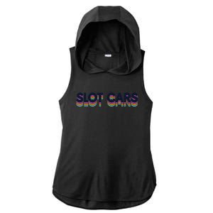 Retro Minicar Slot Car Rc Car Model Sportsman Slotcar Ladies PosiCharge Tri-Blend Wicking Draft Hoodie Tank