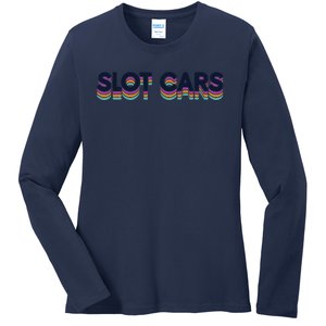 Retro Minicar Slot Car Rc Car Model Sportsman Slotcar Ladies Long Sleeve Shirt