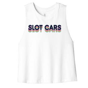 Retro Minicar Slot Car Rc Car Model Sportsman Slotcar Women's Racerback Cropped Tank