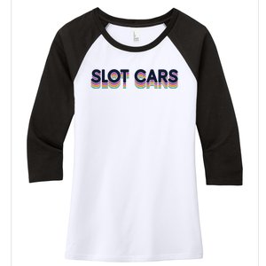 Retro Minicar Slot Car Rc Car Model Sportsman Slotcar Women's Tri-Blend 3/4-Sleeve Raglan Shirt