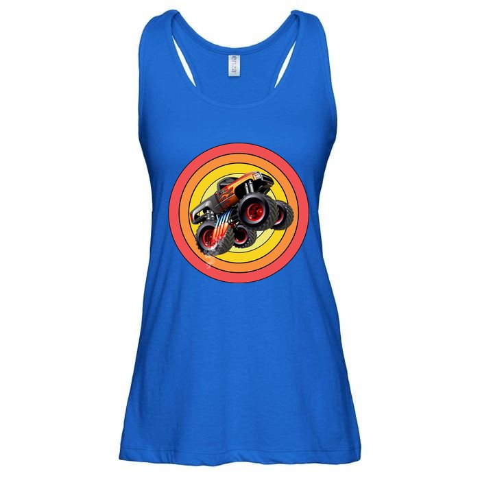 Retro Monster Truck Show Gift Vintage Monster Trucks Gift Ladies Essential Flowy Tank