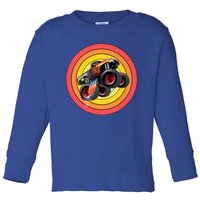 Retro Monster Truck Show Gift Vintage Monster Trucks Gift Toddler Long Sleeve Shirt