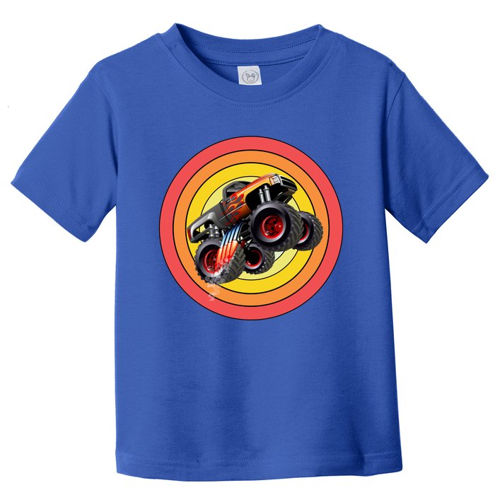 Retro Monster Truck Show Gift Vintage Monster Trucks Gift Toddler T-Shirt