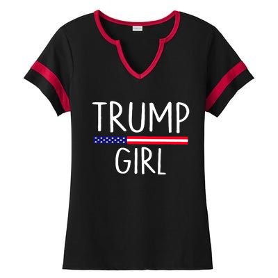 Rain Monroe Trump Girl Ladies Halftime Notch Neck Tee