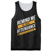 Remind Me To Take Attendance Funny Teacher Mesh Reversible Basketball Jersey Tank