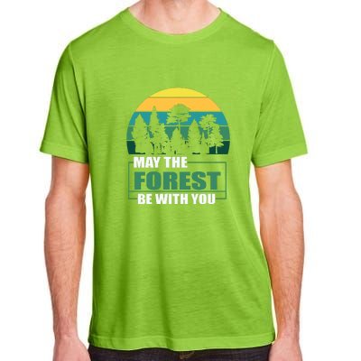 Retro May The Forest Be With You Camping Gift Adult ChromaSoft Performance T-Shirt