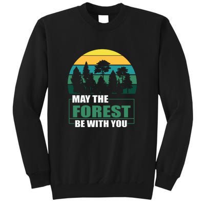 Retro May The Forest Be With You Camping Gift Sweatshirt