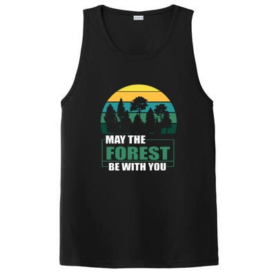 Retro May The Forest Be With You Camping Gift PosiCharge Competitor Tank