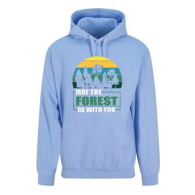 Retro May The Forest Be With You Camping Gift Unisex Surf Hoodie