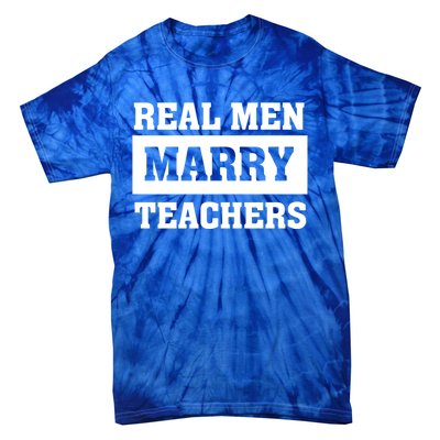 Real Marry Teachers Gift Proud Husband Of Wife Spouse Cool Gift Tie-Dye T-Shirt