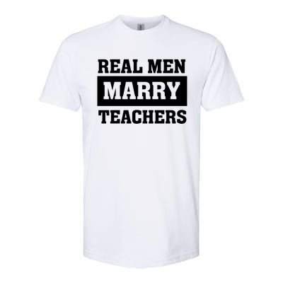 Real Marry Teachers Gift Proud Husband Of Wife Spouse Cool Gift Softstyle® CVC T-Shirt