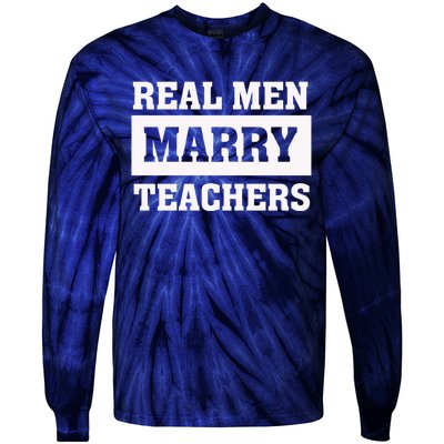 Real Marry Teachers Cool Gift Proud Husband Of Wife Spouse Gift Tie-Dye Long Sleeve Shirt