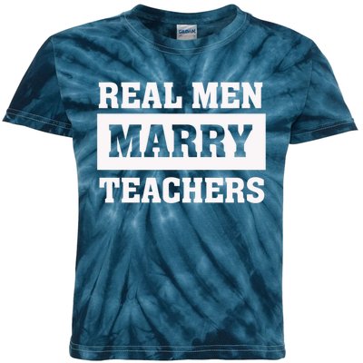 Real Marry Teachers Cool Gift Proud Husband Of Wife Spouse Gift Kids Tie-Dye T-Shirt