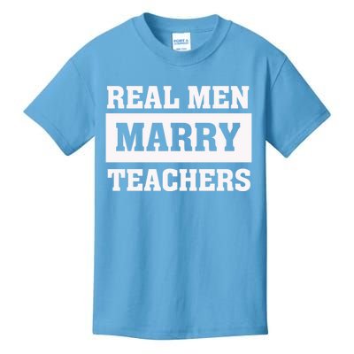 Real Marry Teachers Cool Gift Proud Husband Of Wife Spouse Gift Kids T-Shirt