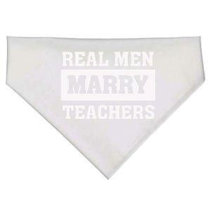 Real Marry Teachers Cool Gift Proud Husband Of Wife Spouse Gift USA-Made Doggie Bandana