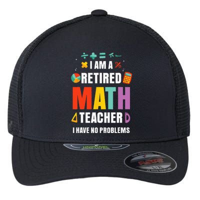 Retired Math Teacher Funny Retirement Quotes Flexfit Unipanel Trucker Cap