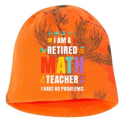 Retired Math Teacher Funny Retirement Quotes Kati - Camo Knit Beanie