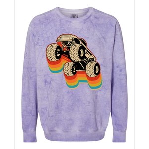 Retro Monster Truck Big Style Truck Colorblast Crewneck Sweatshirt