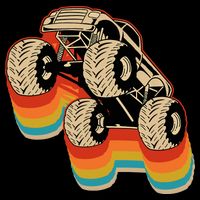 Retro Monster Truck Big Style Truck Impact Tech Backpack