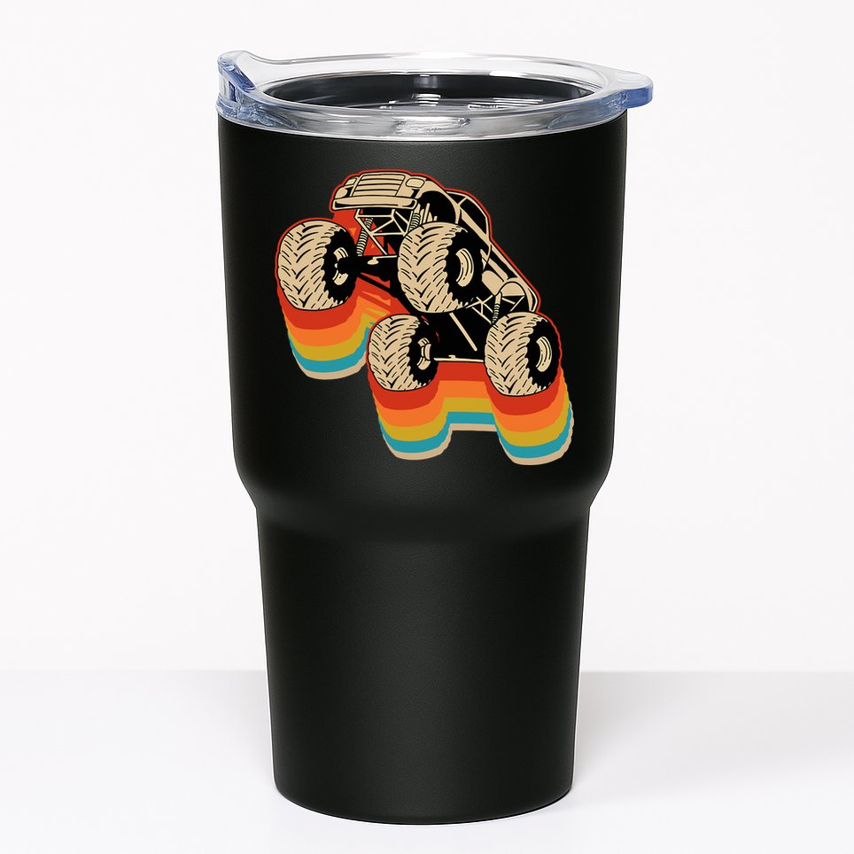 Retro Monster Truck Big Style Truck Tumbler