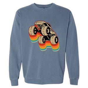 Retro Monster Truck Big Style Truck Garment-Dyed Sweatshirt