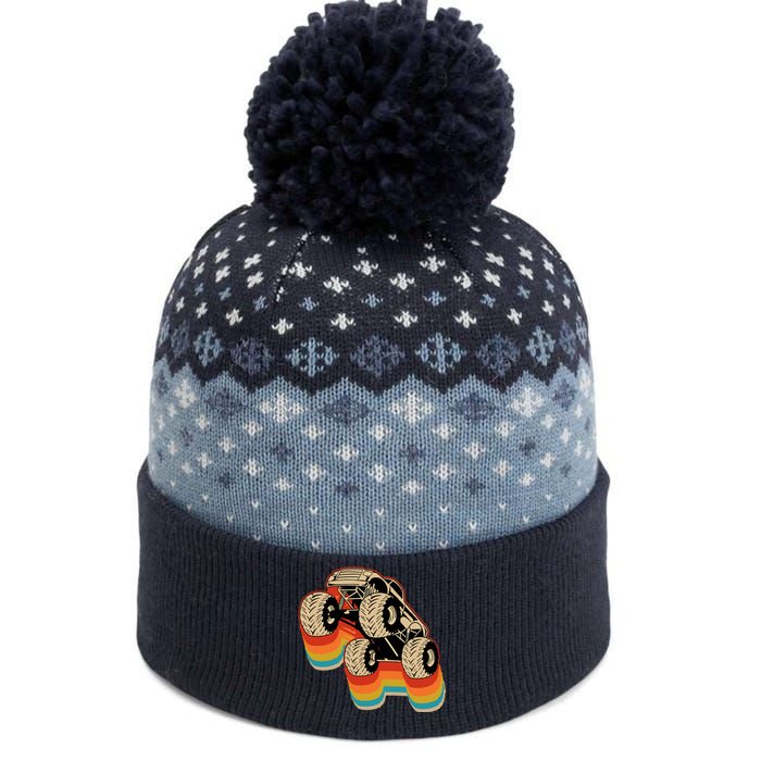 Retro Monster Truck Big Style Truck The Baniff Cuffed Pom Beanie