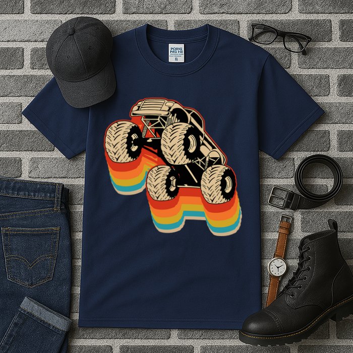 Retro Monster Truck Big Style Truck Tall T-Shirt
