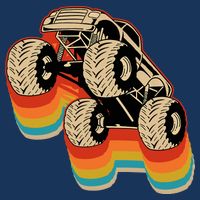 Retro Monster Truck Big Style Truck Tall T-Shirt