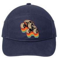 Retro Monster Truck Big Style Truck 7-Panel Snapback Hat