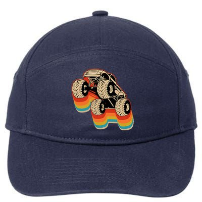 Retro Monster Truck Big Style Truck 7-Panel Snapback Hat