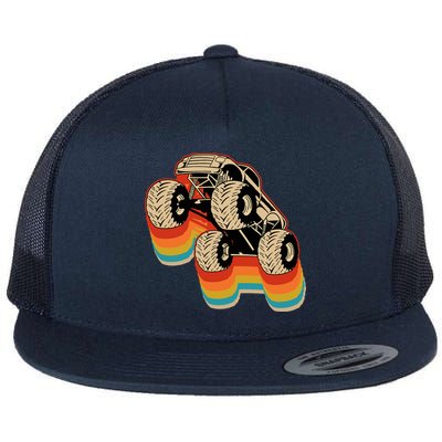 Retro Monster Truck Big Style Truck Flatbill Hat