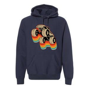 Retro Monster Truck Big Style Truck Premium Hoodie