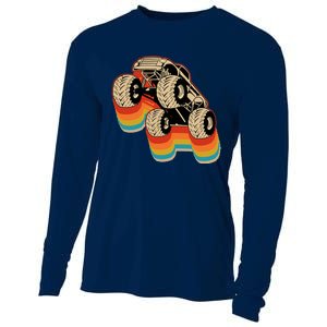 Retro Monster Truck Big Style Truck Cooling Performance Long Sleeve Crew