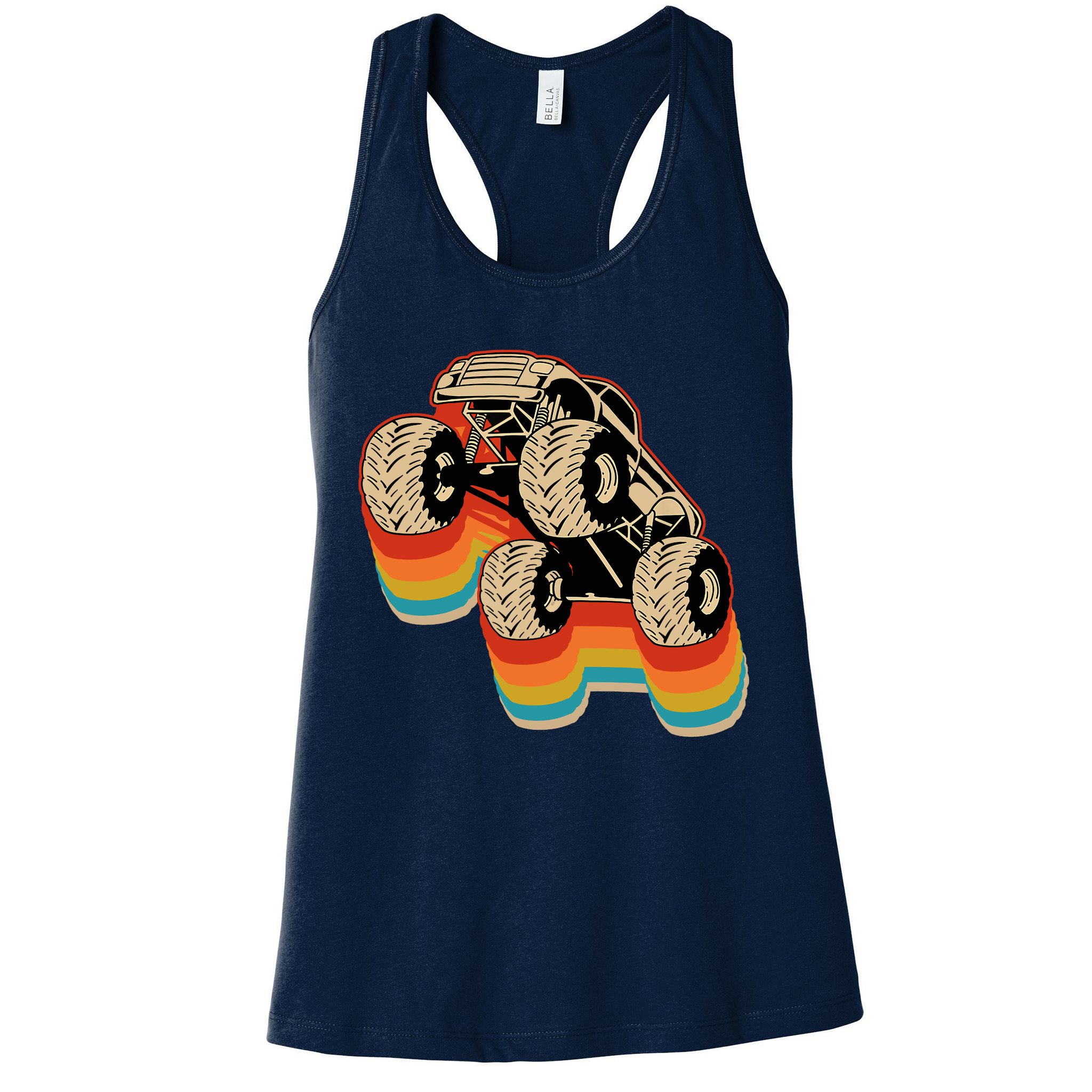 Retro Monster Truck Big Style Truck Womens Tank Top
