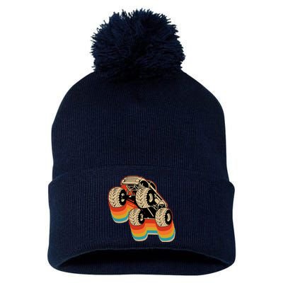 Retro Monster Truck Big Style Truck Pom Pom 12in Knit Beanie