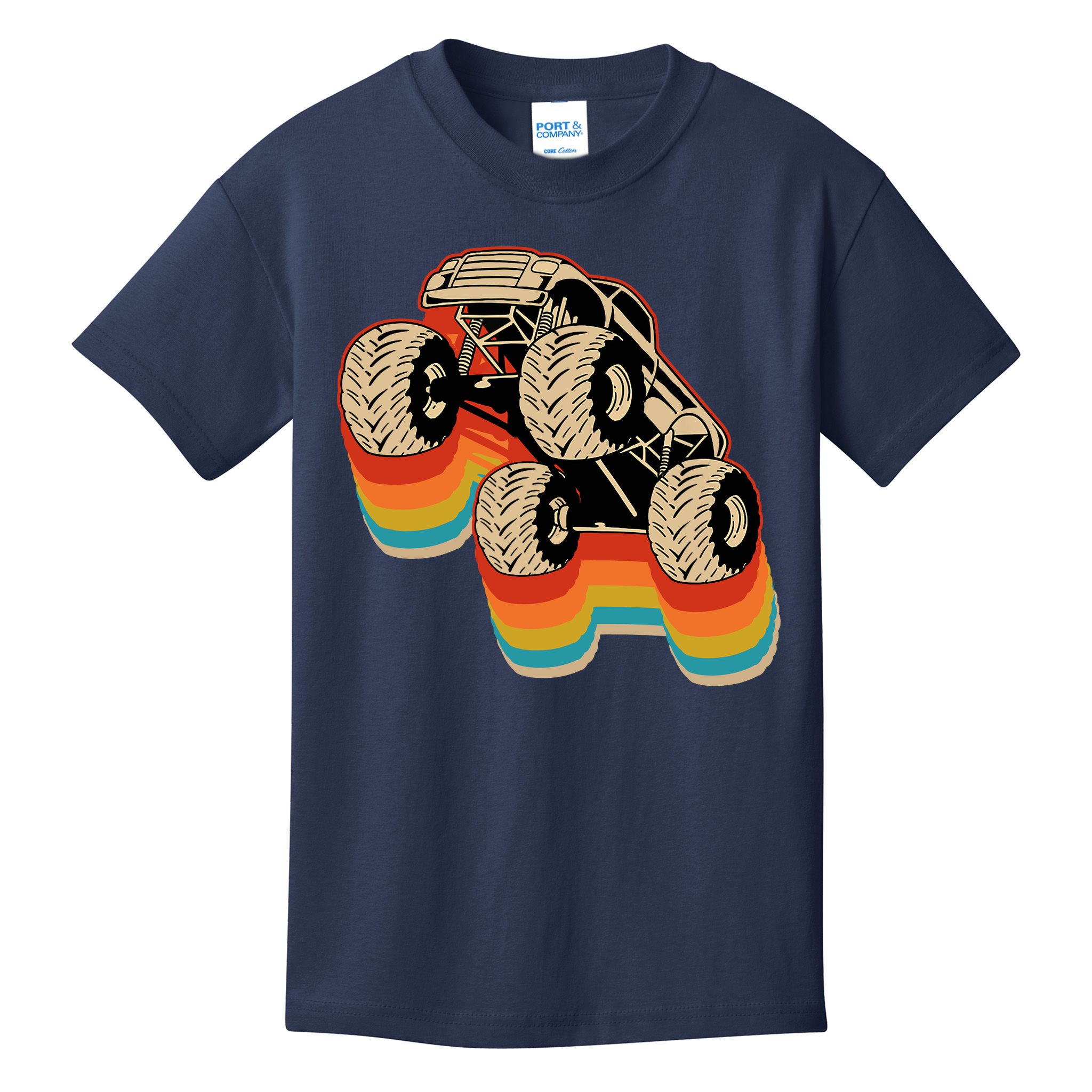 Retro Monster Truck Big Style Truck Kids T-Shirt