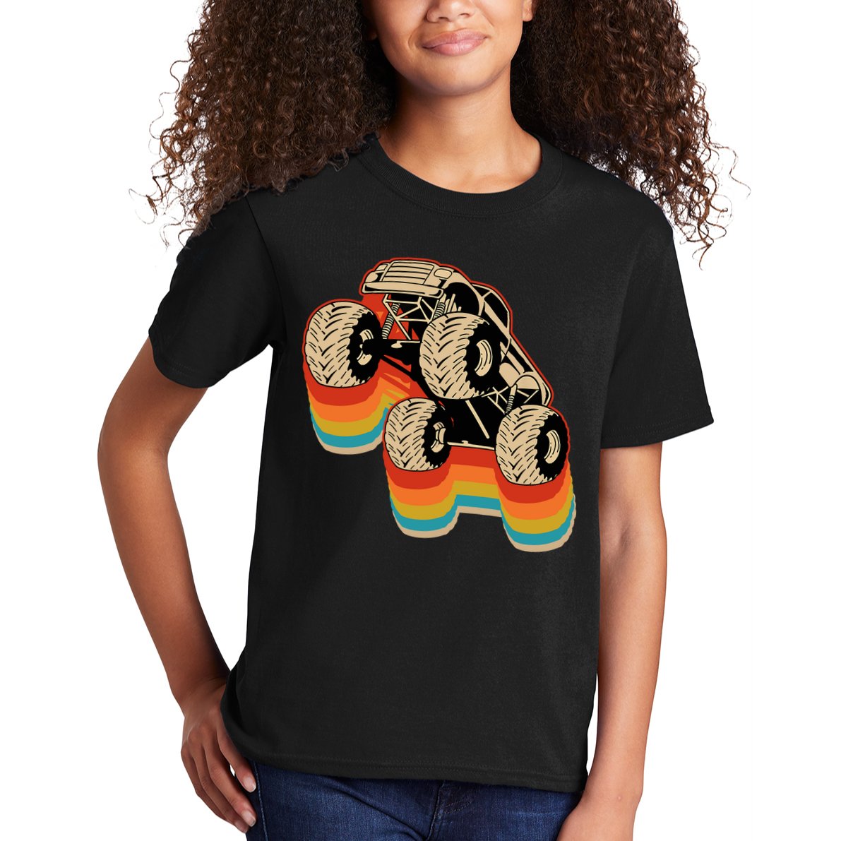 Retro Monster Truck Big Style Truck Kids T-Shirt