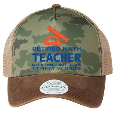 Retired Math Teacher Funny Retirement Gift Problems Legacy Tie Dye Trucker Hat