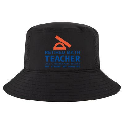 Retired Math Teacher Funny Retirement Gift Problems Cool Comfort Performance Bucket Hat